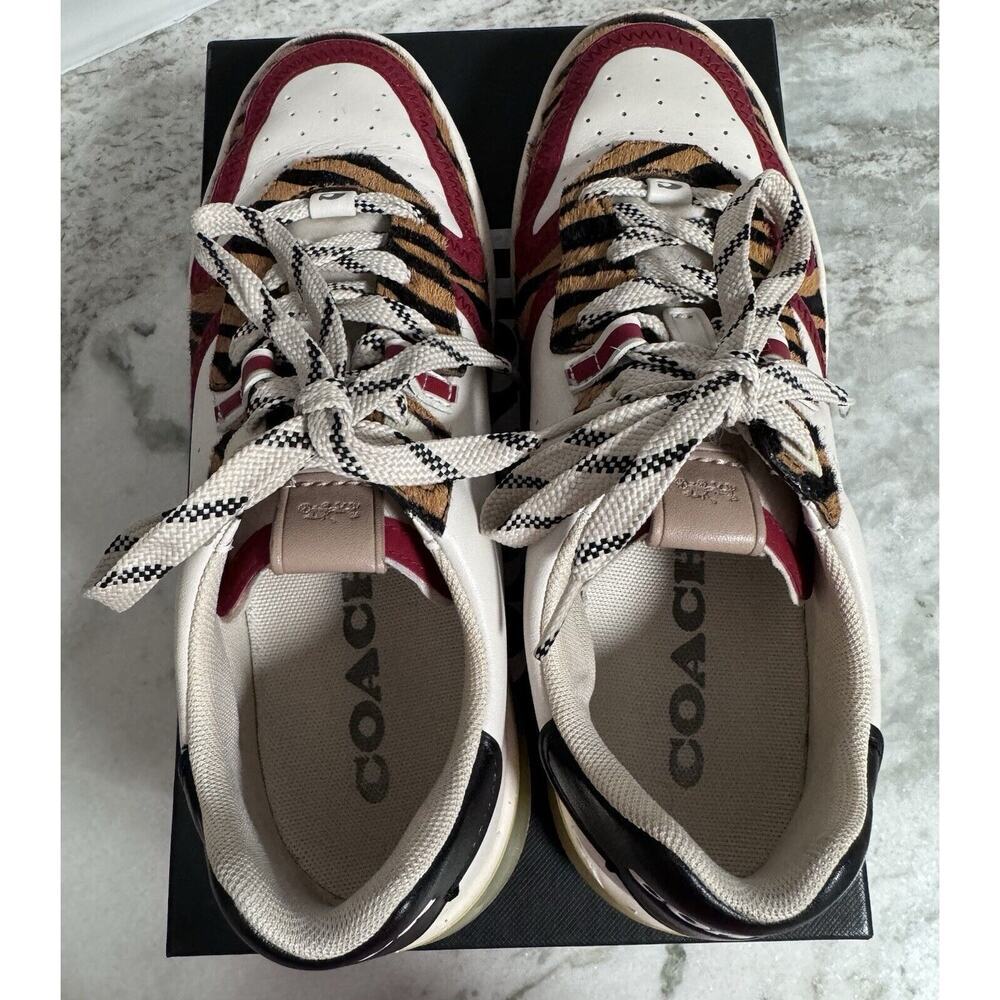 Coach Citysole Tan Black Court Sneakers Tennis Shoes Size 8 B EUC - Picture 7 of 13